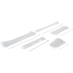 Cable Tie Set | white | Various Sizes | 250 pcs.
