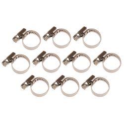 Hose Clamps | Stainless | 10 x 16 mm | 10 pcs.