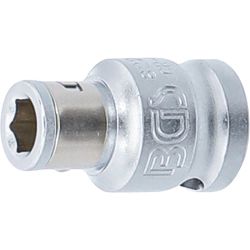 Bit-Adapter mit Haltekugel | Innenvierkant 10 mm (3/8") | Innensechskant 6,3 mm (1/4")