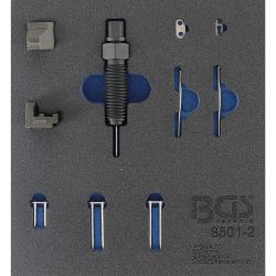 Tool Tray 1/6: Supplementary Set for Timing Chain Riveting Device (BGS 8501) | suitable for 3 mm Chain Pins