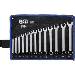 Combination Spanner Set | Open End with Ratchet Function | 8 - 21 mm | 13 pcs.