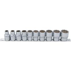 Socket Set, 12-point | 12.5 mm (1/2") Drive | Inch Sizes | 10 pcs.