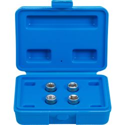 Pentagon Socket Set | 12 mm Drive | 4 pcs.