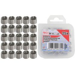 Replacement Thread Inserts | M10 x 1.25 mm | 25 pcs.