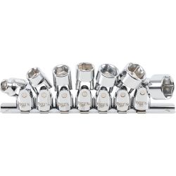 Universal Joint Socket Set, Hexagon | 10 mm (3/8") Drive | 3/8" - 3/4" | Inch Sizes | 7 pcs.