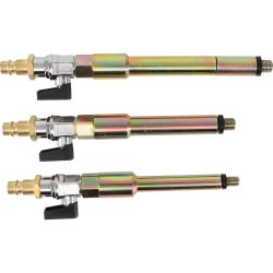 Compressed Air Adaptor Set for Glow Plug Holes | M8 x 1.0, M10 x 1.0, M10 x 1.25 mm | 3 pcs.