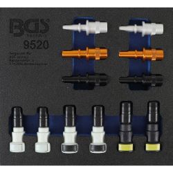 Insert de servante d'atelier 1/6 : Assortiment de bouchons tuyaux diesel et essence | 12 pièces