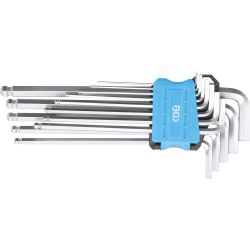 L-Type Wrench Set | extra long | internal Hexagon / internal Hexagon with Ball Head 1.5 - 10 mm | 13 pcs.